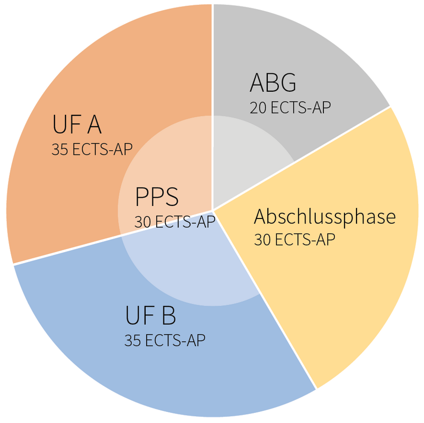 pie chart of all ECTS in the Master's programme